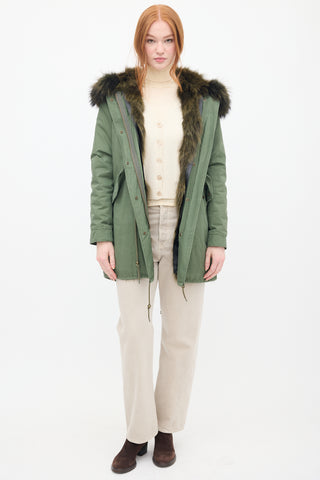 Mr & Mrs Italy Green Fur 2-in-1 Parka
