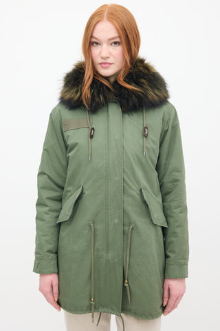 Mr & Mrs Italy Green Fur 2-in-1 Parka