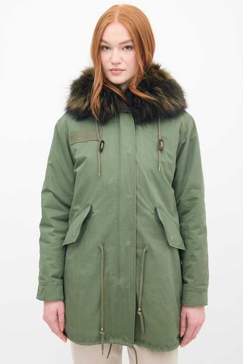 Mr & Mrs Italy Green Fur 2-in-1 Parka