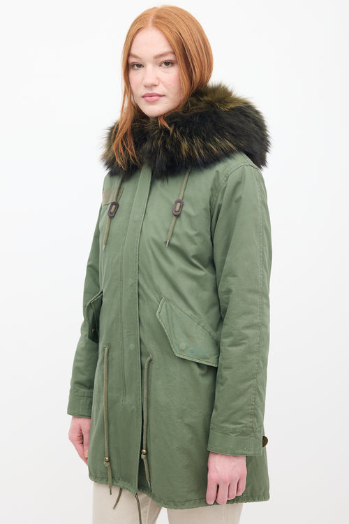 Mr & Mrs Italy Green Fur 2-in-1 Parka
