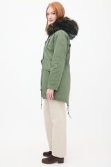Mr & Mrs Italy Green Fur 2-in-1 Parka