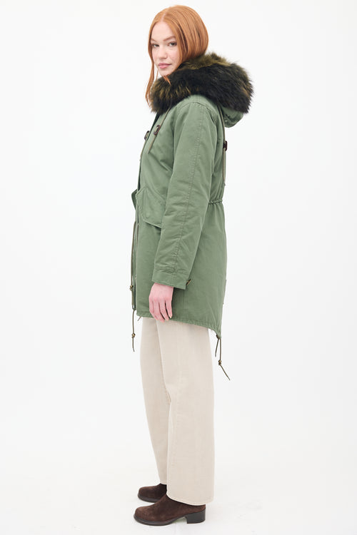 Mr & Mrs Italy Green Fur 2-in-1 Parka