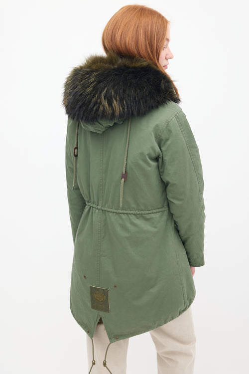 Mr & Mrs Italy Green Fur 2-in-1 Parka