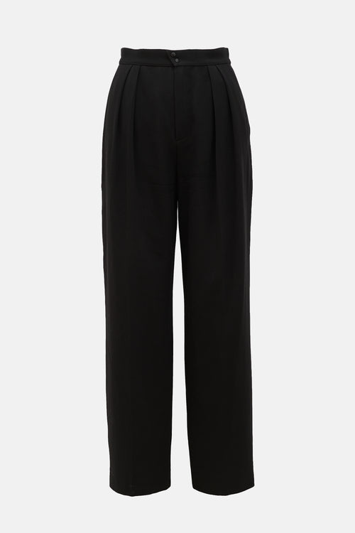 Mugler 1980s Wool Pleated Trouser