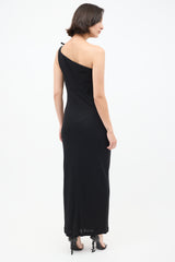 Mugler 1990s Black One Shoulder  Dress