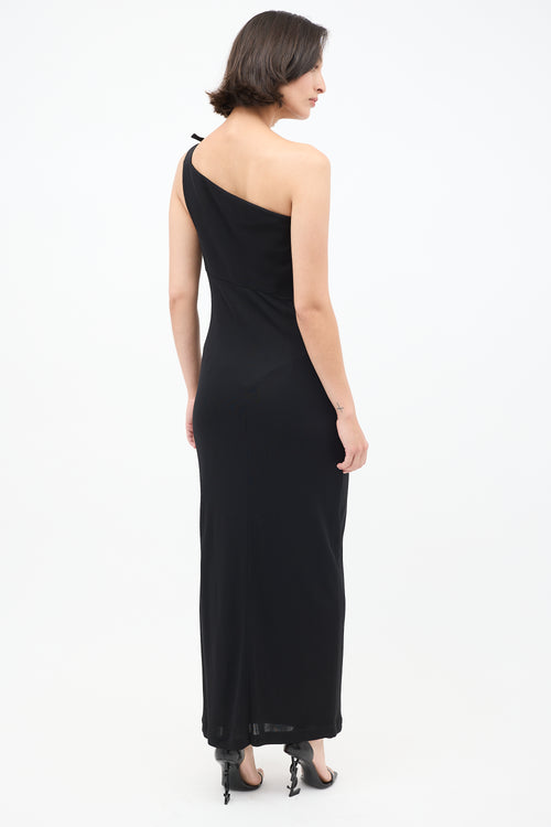 Mugler 1990s Black One Shoulder  Dress