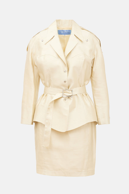 Mugler Gold Silk Co-Ord Set