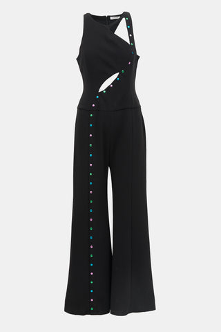 Mugler Embellished Cut Out Jumpsuit