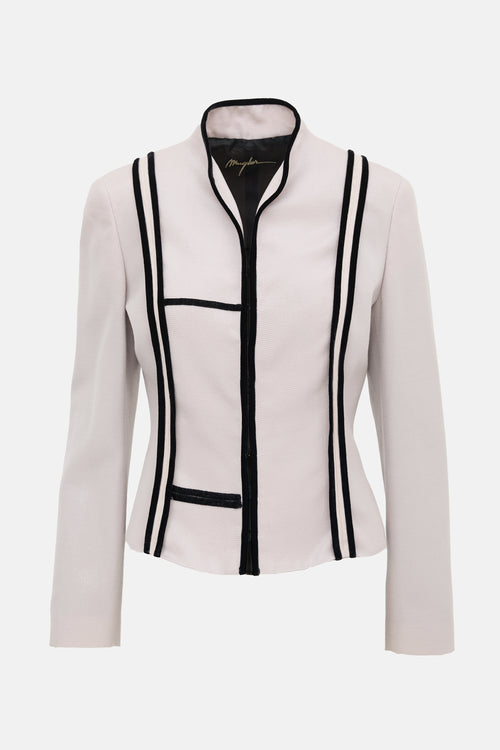 Mugler Glitter Trimmed Jacket