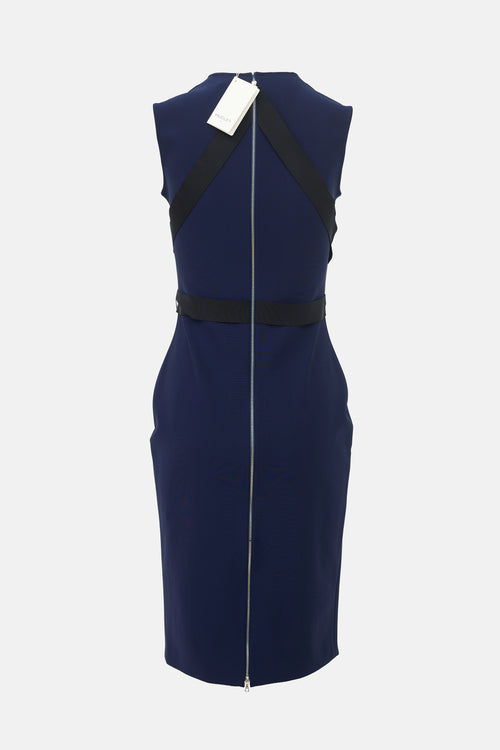 Mugler Grosgrain Strap Sheath Dress