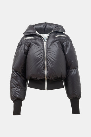 Mugler Nylon & Down Puffer Coat