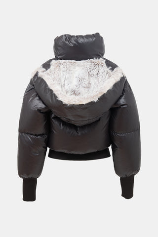 Mugler Nylon & Down Puffer Coat