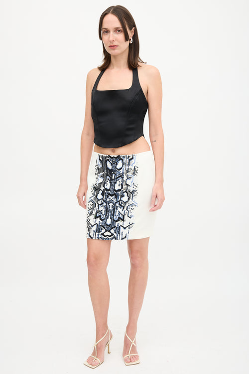 Mugler Sequin Embellished Skirt