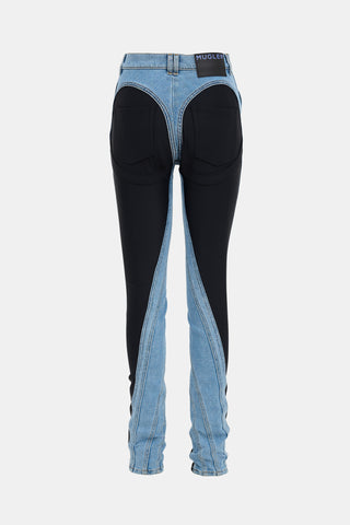 Mugler Spiral Stretch Panel Jeans