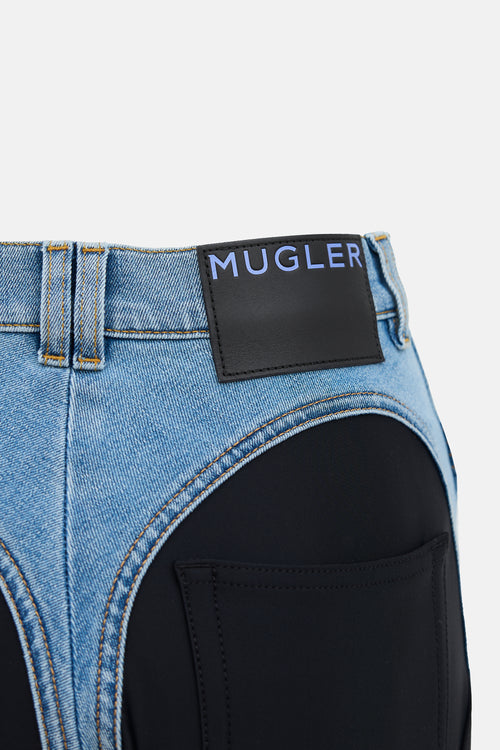 Mugler Spiral Stretch Panel Jeans