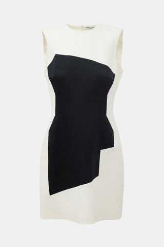 Mugler Two Tone Blocked Dress