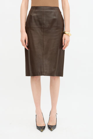 Mugler Vintage Leather Skirt