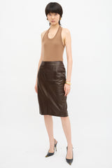 Mugler Vintage Leather Skirt
