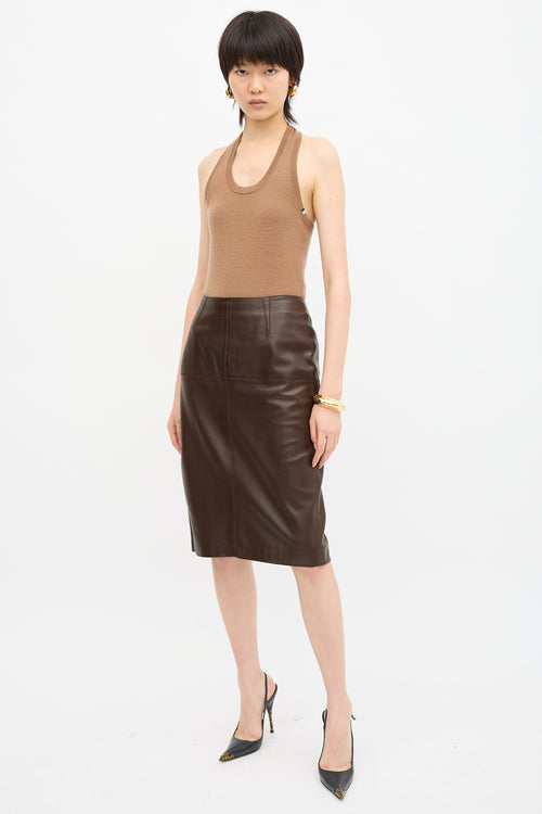 Mugler Vintage Leather Skirt