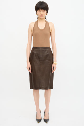 Mugler Vintage Leather Skirt