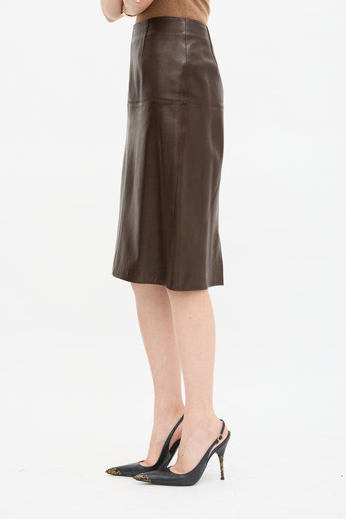 Mugler Vintage Leather Skirt