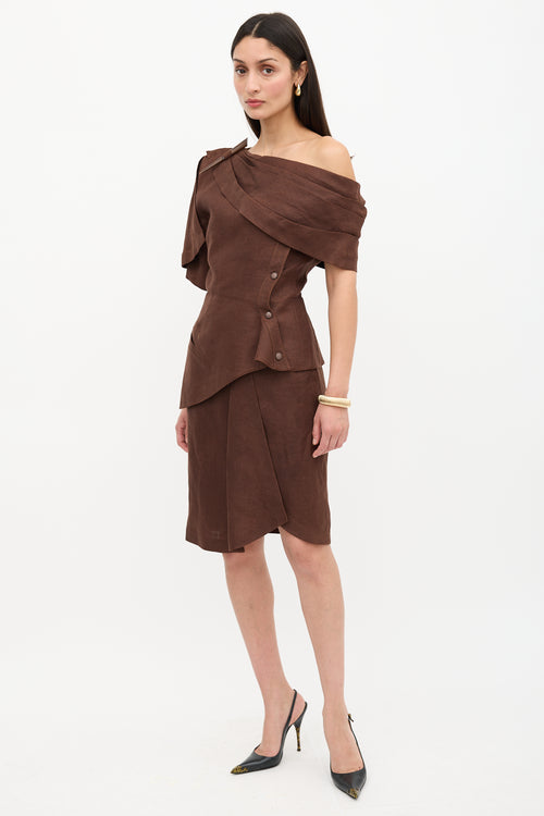 Mugler Vintage Linen Skirt
