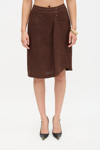 Mugler Vintage Linen Skirt