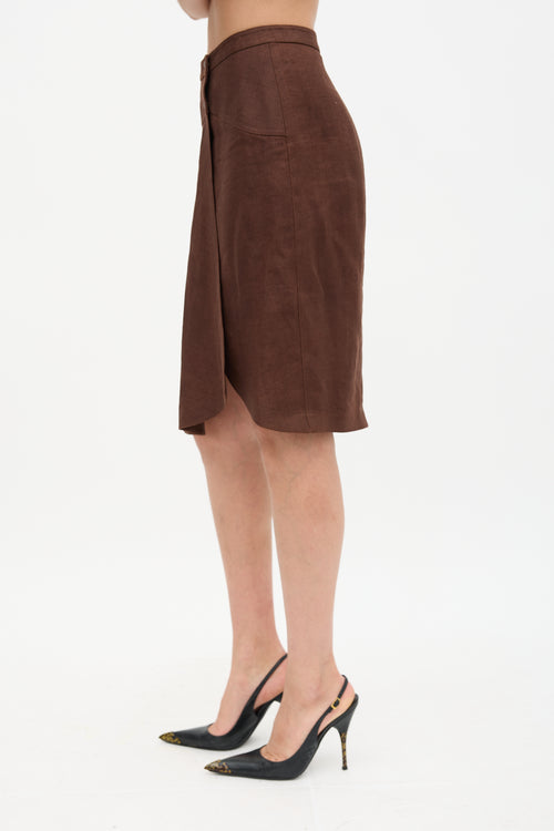 Mugler Vintage Linen Skirt