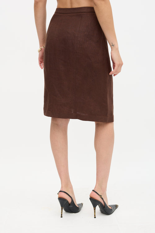 Mugler Vintage Linen Skirt