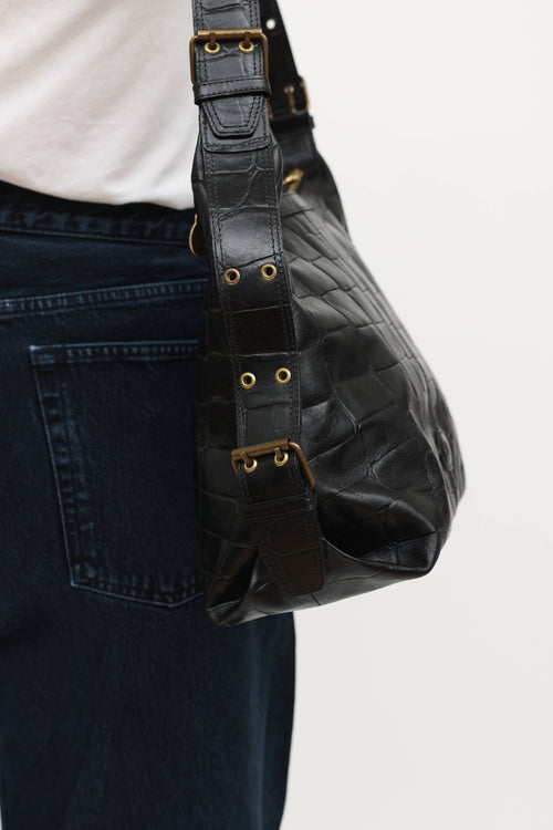 Mulberry Embossed Congo Shoulder Bag