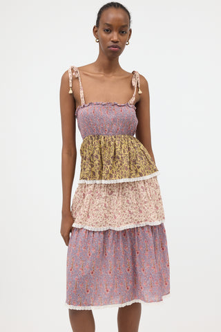 Zimmermann Printed Tiered Dress