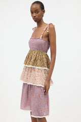 Zimmermann Printed Tiered Dress