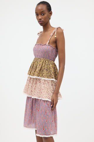 Zimmermann Printed Tiered Dress