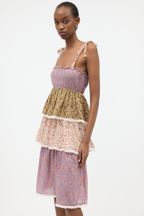 Zimmermann Printed Tiered Dress