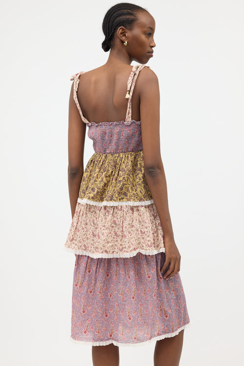 Zimmermann Printed Tiered Dress