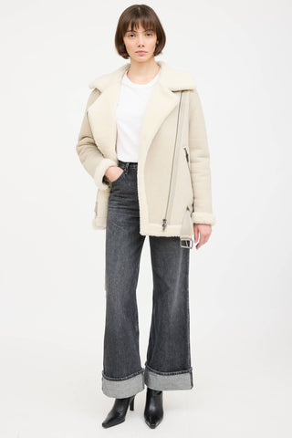Muubaa Leather Shearling Jacket