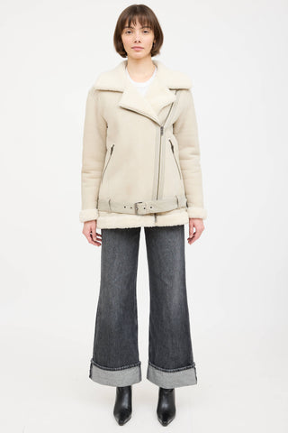 Muubaa Leather Shearling Jacket