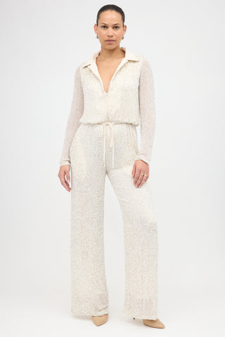 Naeem Khan Bridal Spring 2018 Beaded Jumpsuit