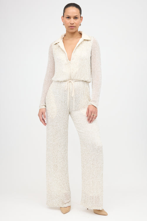 Naeem Khan Bridal Spring 2018 Beaded Jumpsuit