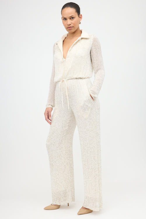 Naeem Khan Bridal Spring 2018 Beaded Jumpsuit