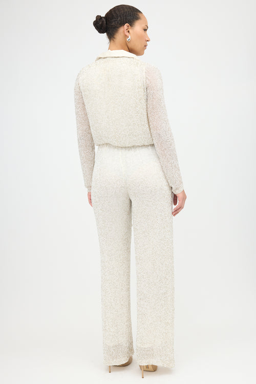 Naeem Khan Bridal Spring 2018 Beaded Jumpsuit