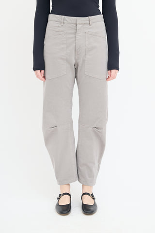 Nili Lotan Grey Shon Balloon Cargo Pant