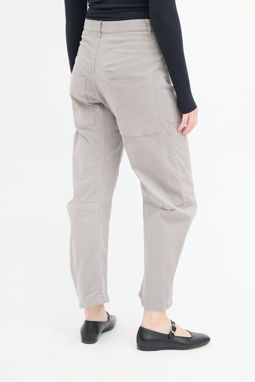 Nili Lotan Grey Shon Balloon Cargo Pant