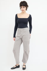 Nili Lotan Grey Shon Balloon Cargo Pant