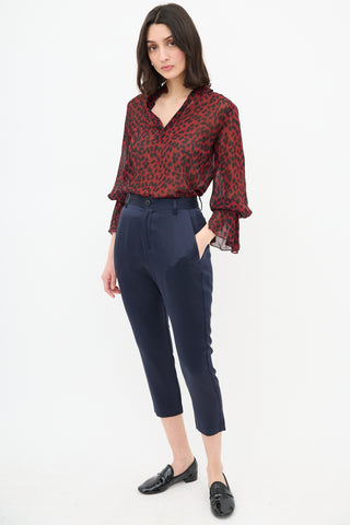 Nili Lotan Silk Paris Drop Seat Trouser