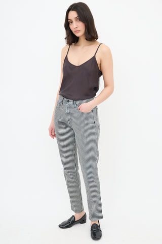 Nili Lotan Mid-Rise Striped Jeans