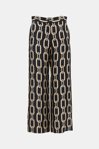 Nili Lotan Silk Germain Big Chain Pant