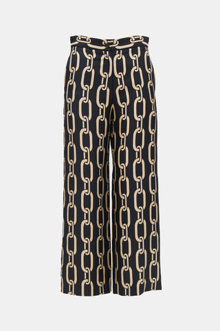 Nili Lotan Silk Germain Big Chain Pant