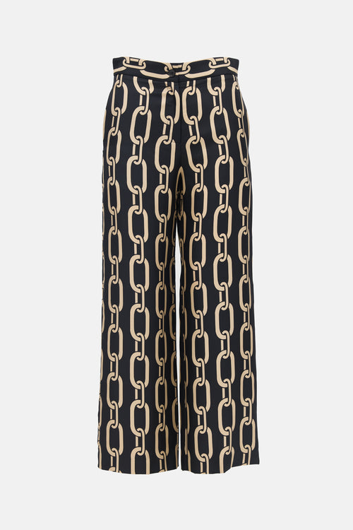 Nili Lotan Silk Germain Big Chain Pant