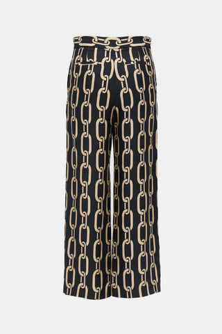 Nili Lotan Silk Germain Big Chain Pant
